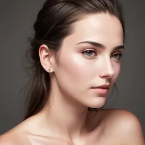 Sultry Beauty: Attractive Model with Radiant Skin