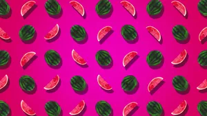 Spinning Watermelons Pattern Background