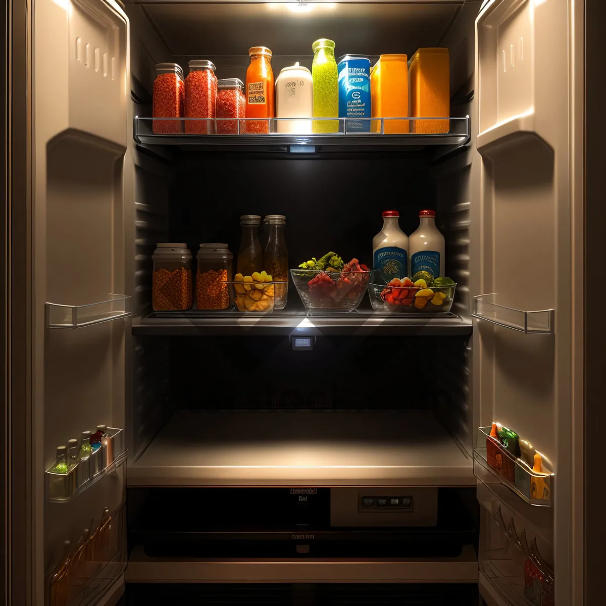 Picture of Modern White Kitchen Refrigerator