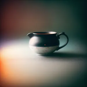 Steaming Morning Cup of Rich Espresso on Saucer