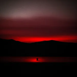 Golden Horizon over the Ocean