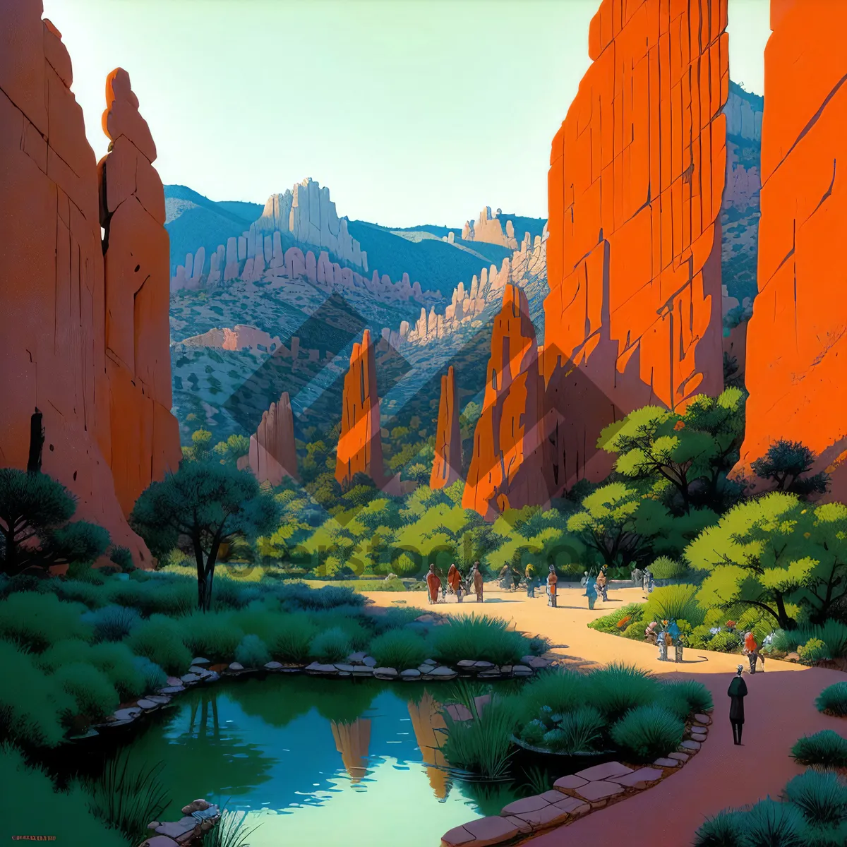 Picture of Majestic Castle in Serene Valley