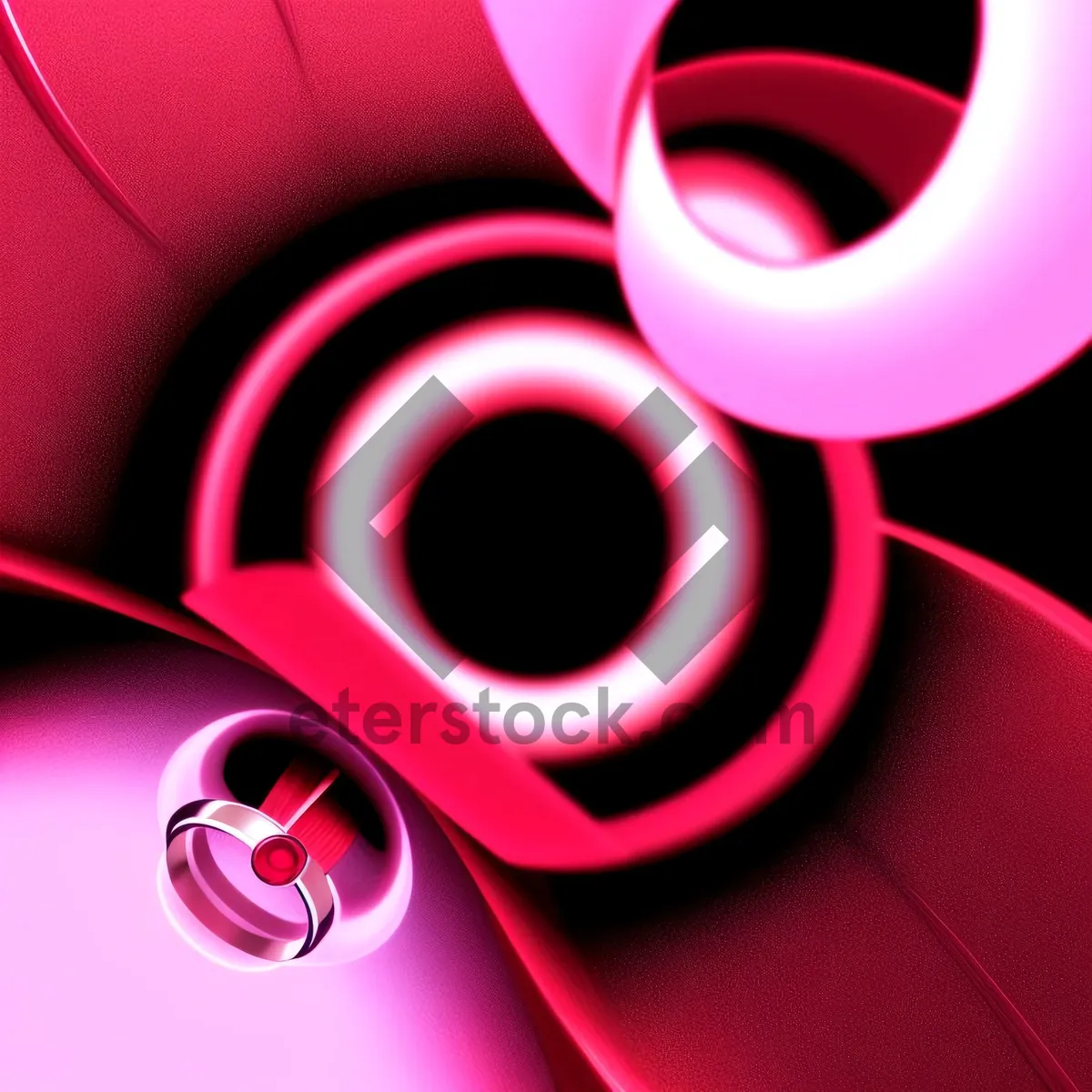 Picture of Colorful Fractal Pattern in Flowing Curves