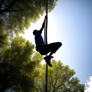 Sky Swing Jumping Mechanism - Silhouette Plaything