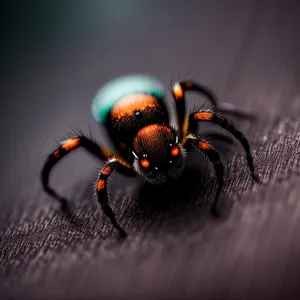 Black Widow Spider on Leaf