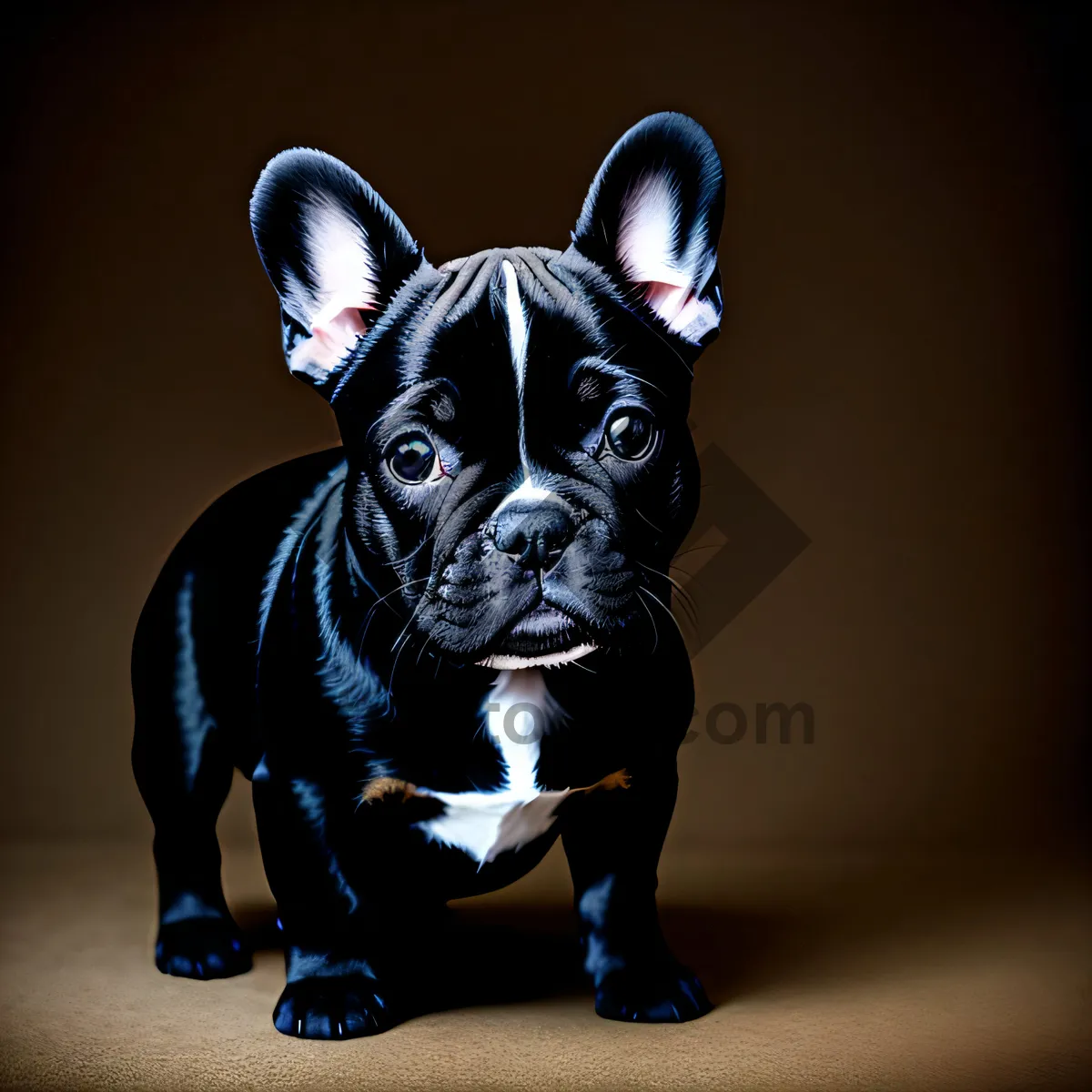 Picture of Bulldog Cutie: Adorable Purebred Canine with Wrinkles