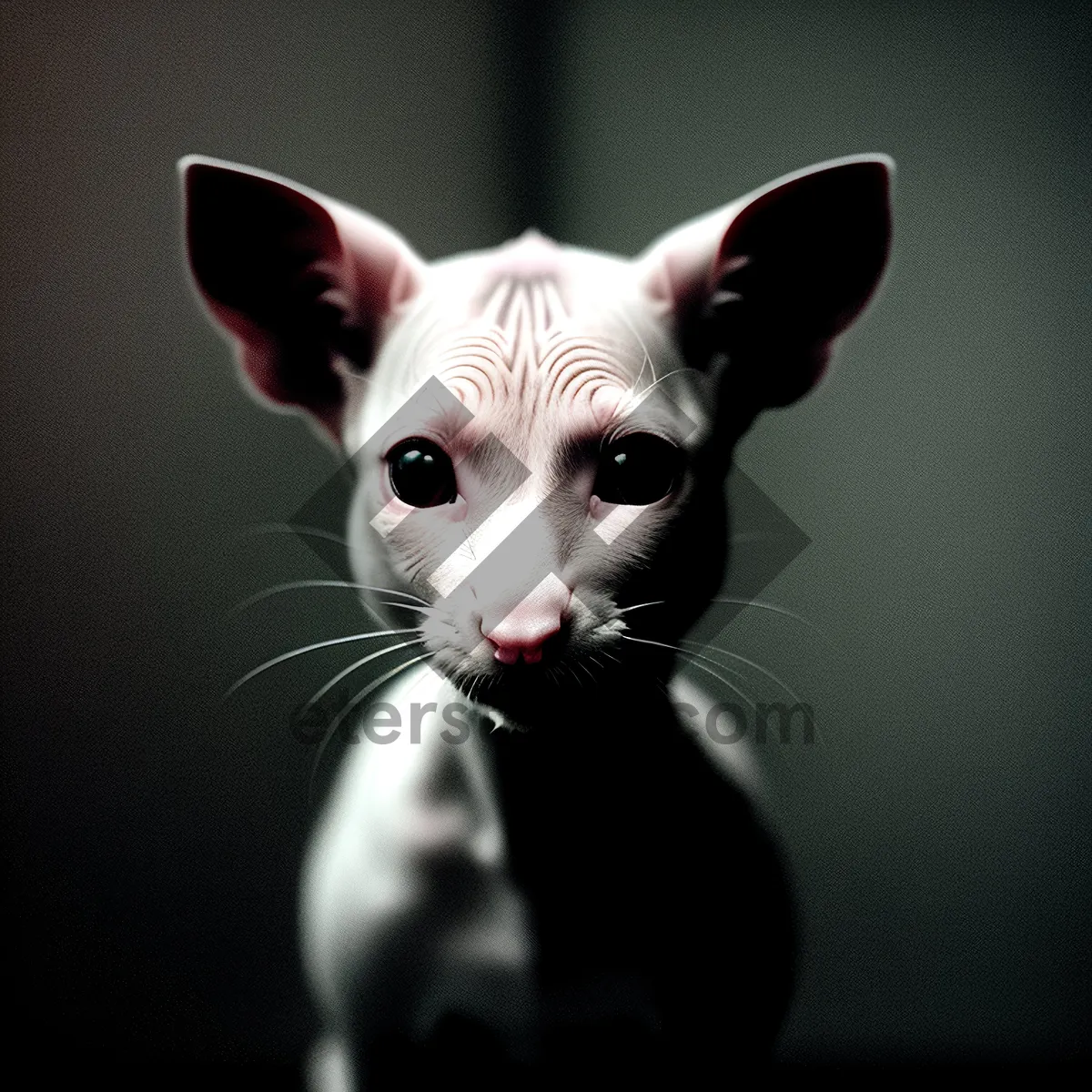 Picture of Adorable Domestic Kitten with Piercing Eyes