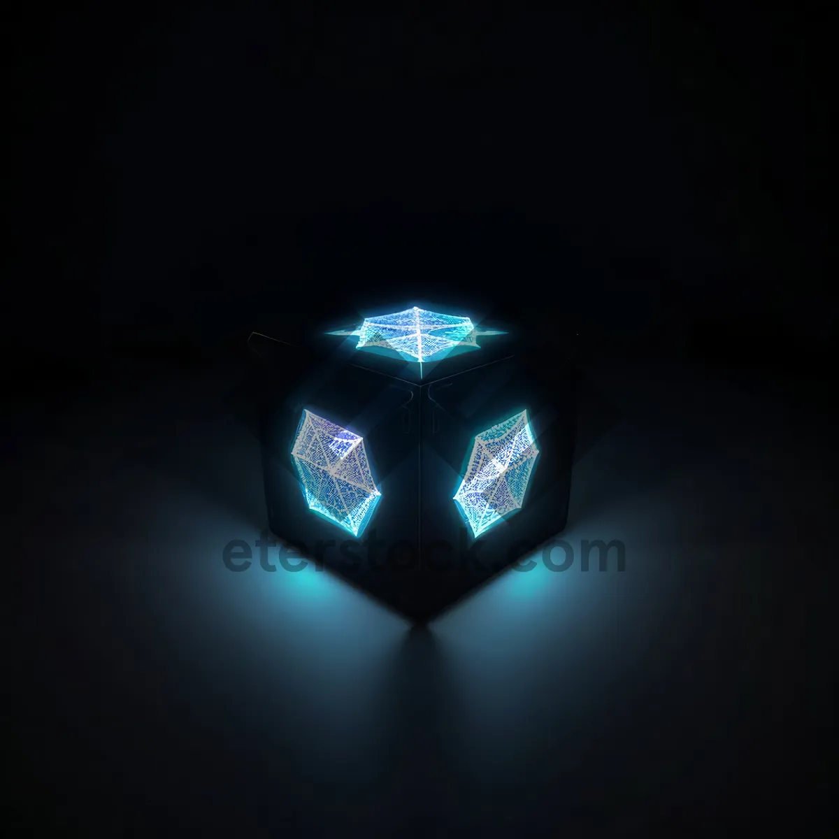 Picture of Black gem graphic symbol on light background.