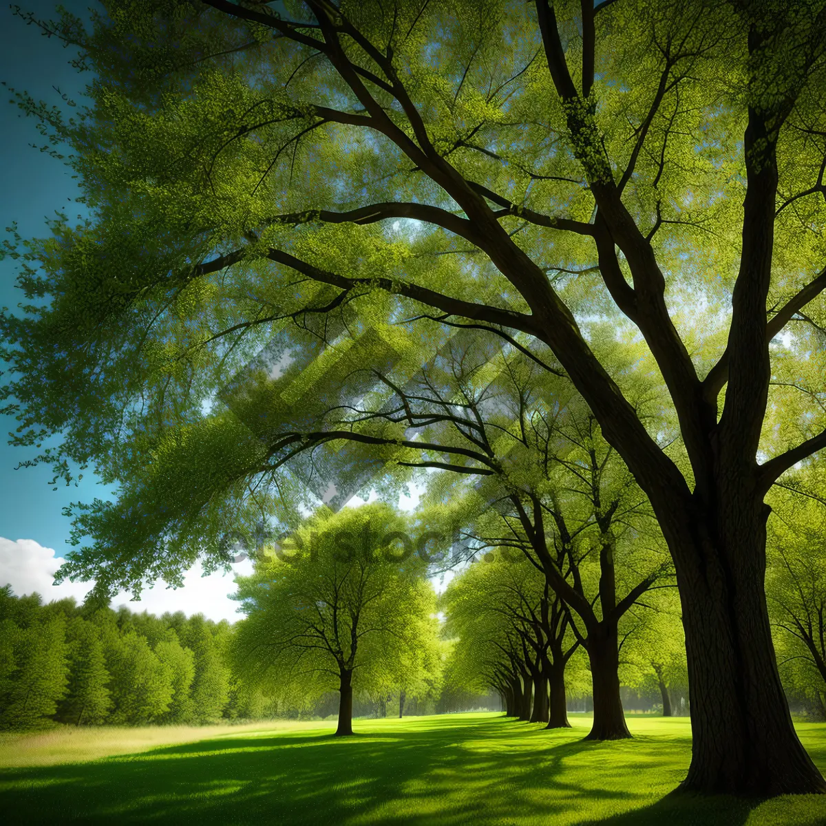 Picture of Serene Summer Landscape in a Forest