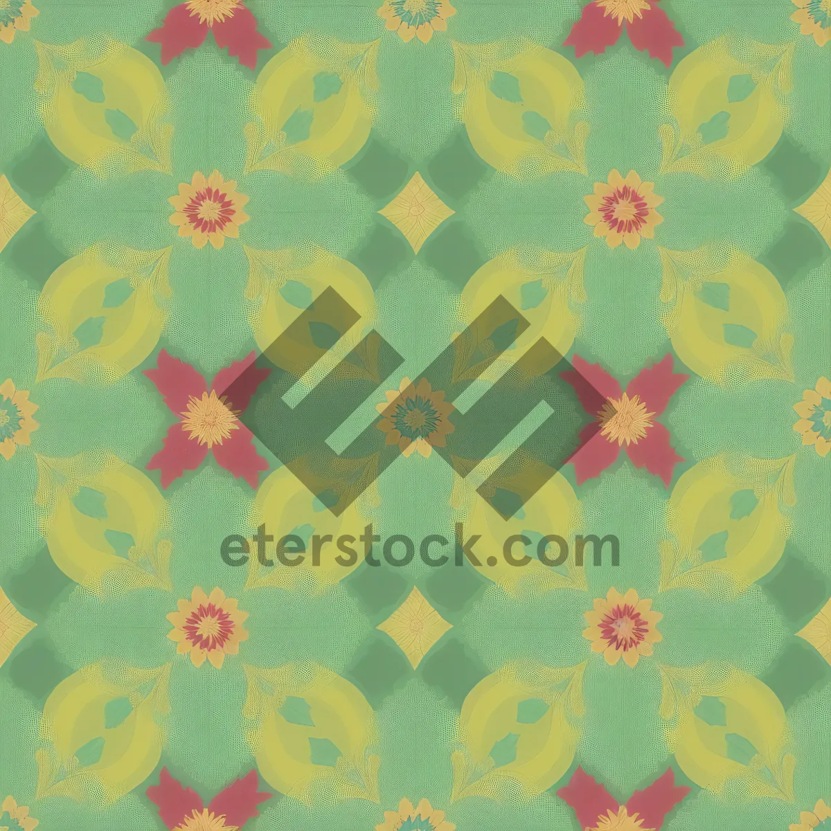 Picture of Vintage floral pattern wallpaper design