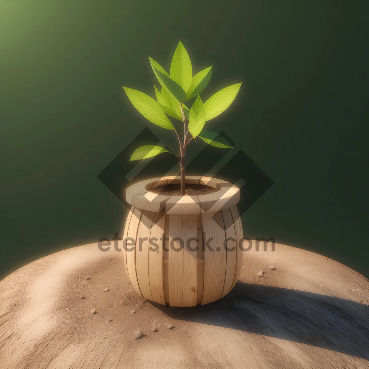 Picture of Blossoming Life: A Spring Seedling in a Glass Vase