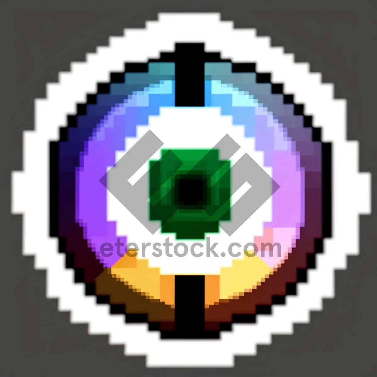 Picture of 3D Gear Icon Symbol Shape