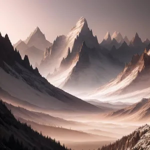 Majestic Snowy Alpine Landscape