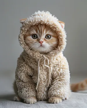 Pretty Gray Kitten with Playful Expression and Whiskers