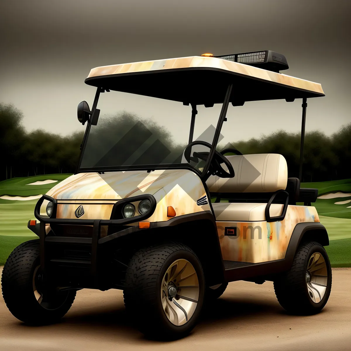 Picture of Sporty Golf Car on the Open Road