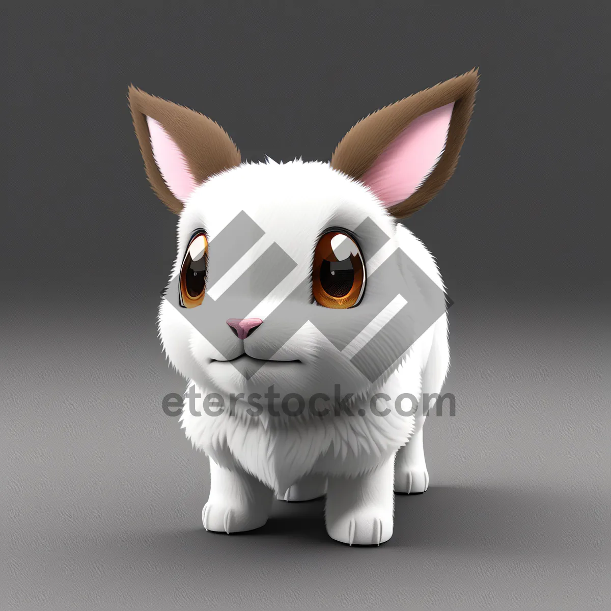 Picture of Cute Bunny Piggy Bank with Ears, Savings, and Money