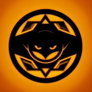 Scary Pumpkin Icon - Dark and Haunting Halloween Design