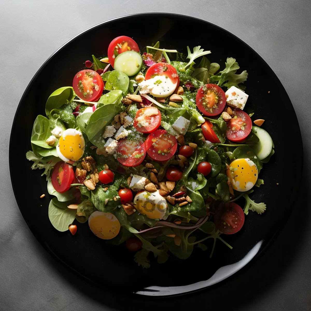 Picture of Grilled vegetable salad with cheese and olives