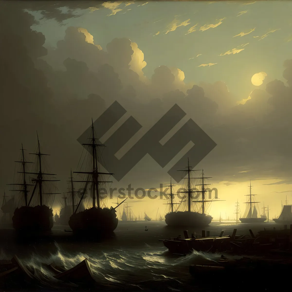 Picture of High Voltage Pirate Ship at Sunset