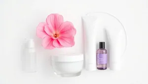 Pink rose spa therapy lotion bottle aromatherapy perfume oil.