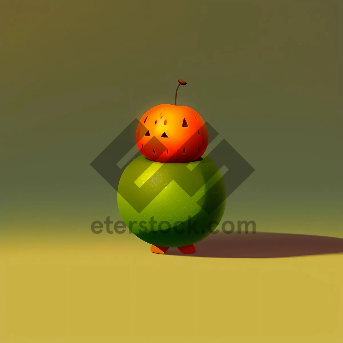 Picture of Colorful Ladybug Beetle Plays Billiards on Shiny Pool Table