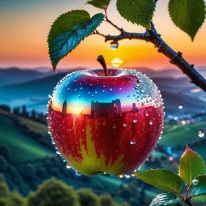 Ripe and Juicy Red Delicious Apple Ornaments for Holiday