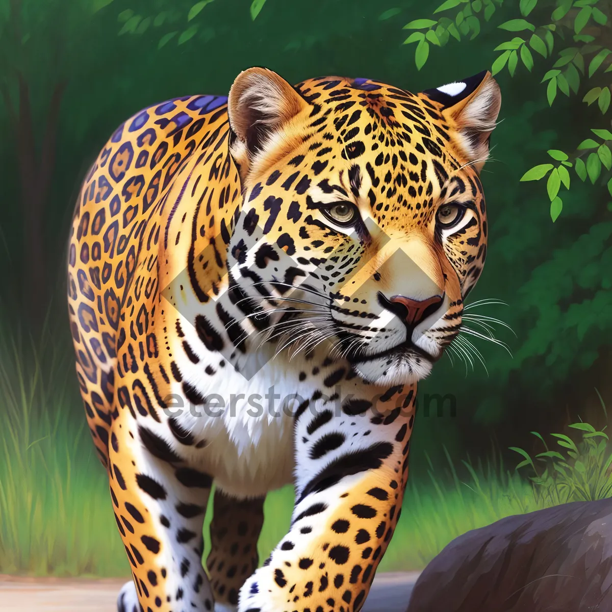 Picture of Wild Carnivore: Powerful Jaguar in Nature