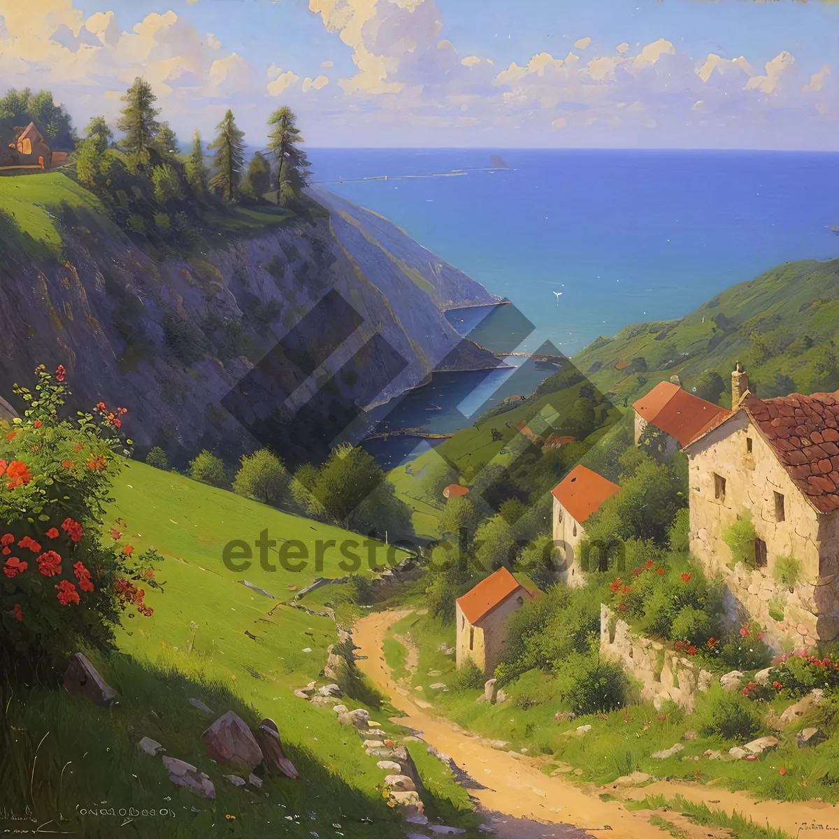 Picture of Serenity amidst Majestic Mountain Landscape