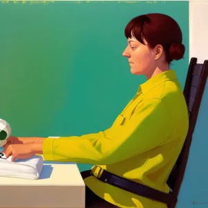 Happy student smiling in classroom during lesson