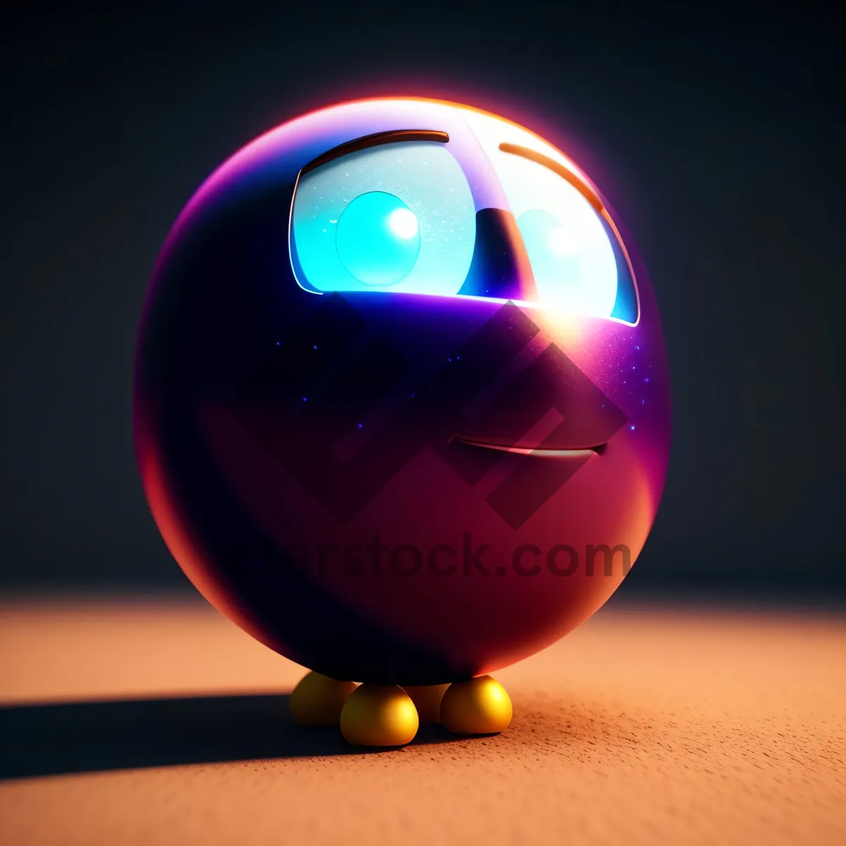 Picture of Shiny Orange Glass Sphere Icon