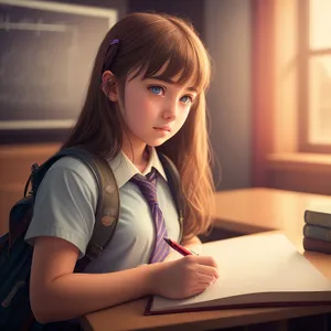Smiling businesswoman working on laptop at desk