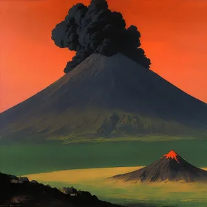 Majestic Volcano Peaks Embracing Majestic Landscapes