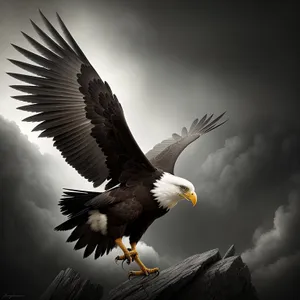 Fierce Flight: Majestic Bald Eagle Soaring in Freedom