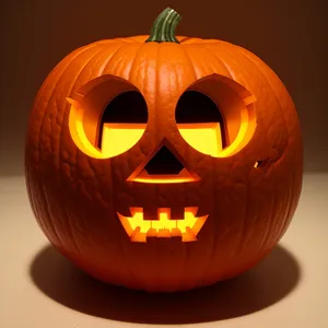 Glowing Jack-o'-Lantern with Spooky Smile