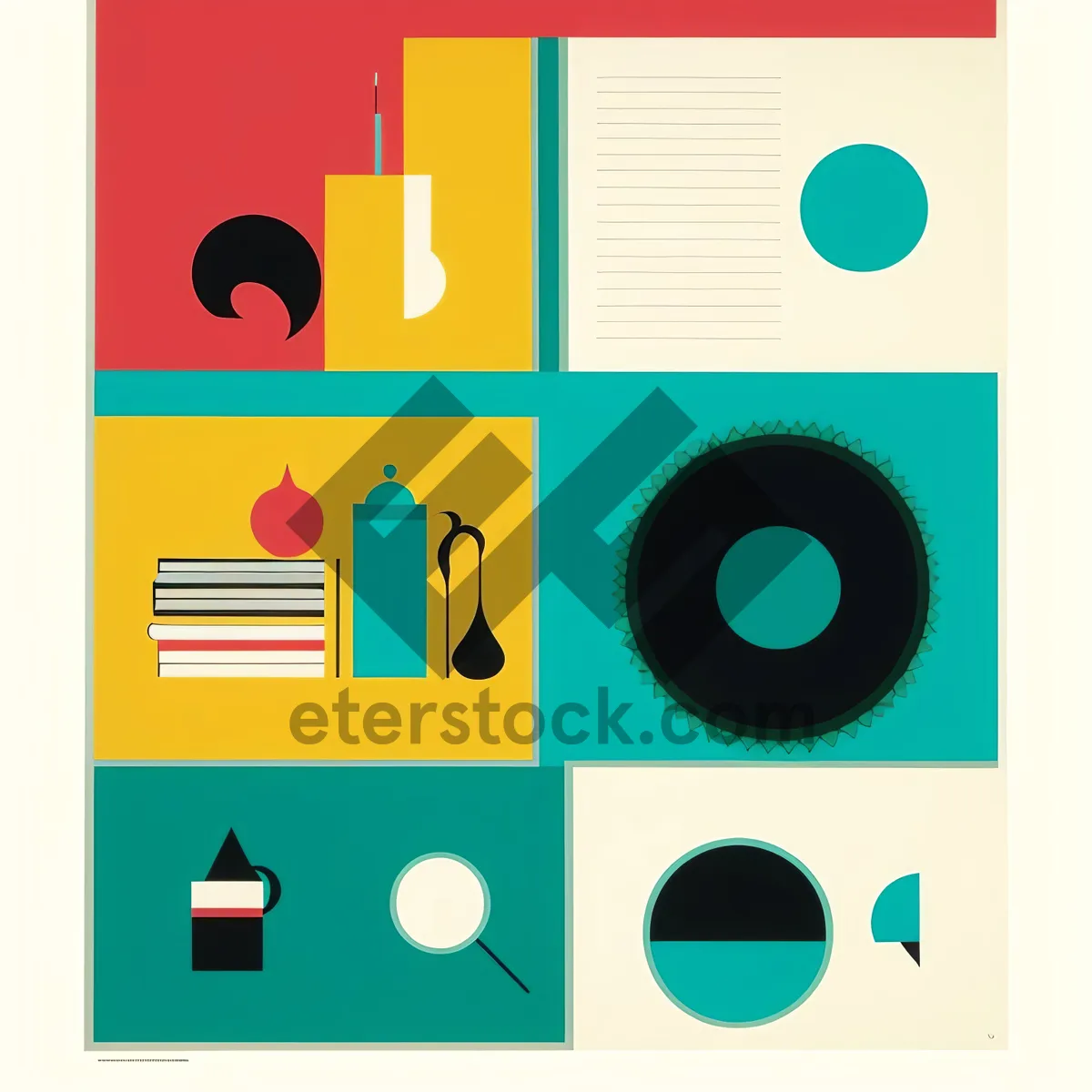 Picture of Graphic Stationery Set with Icon Design