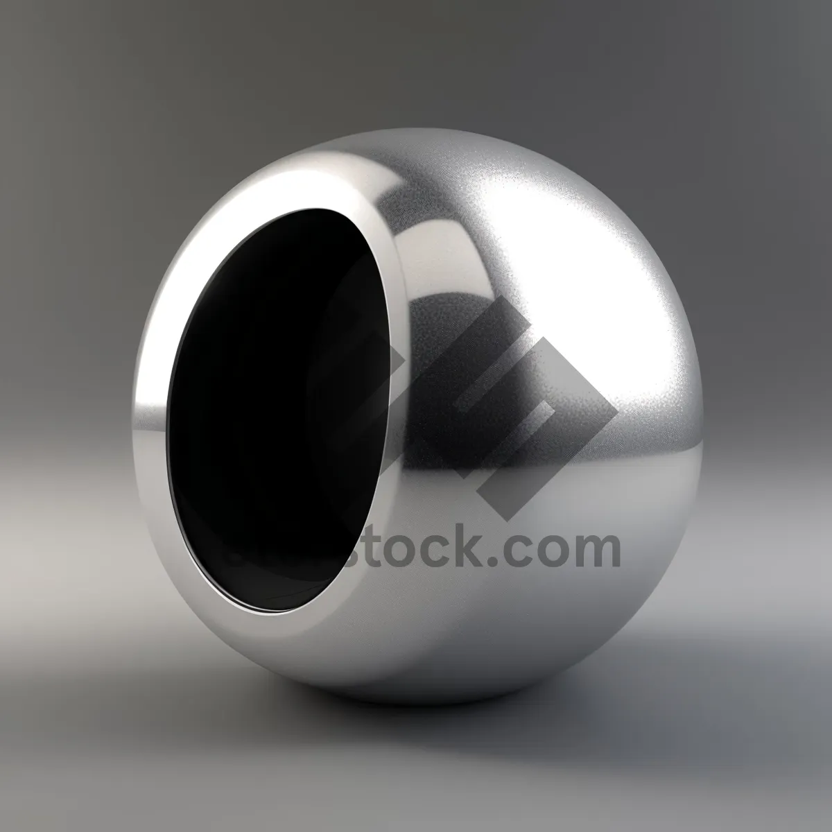 Picture of Black Shiny 3D Cup Design with Glass Sphere
