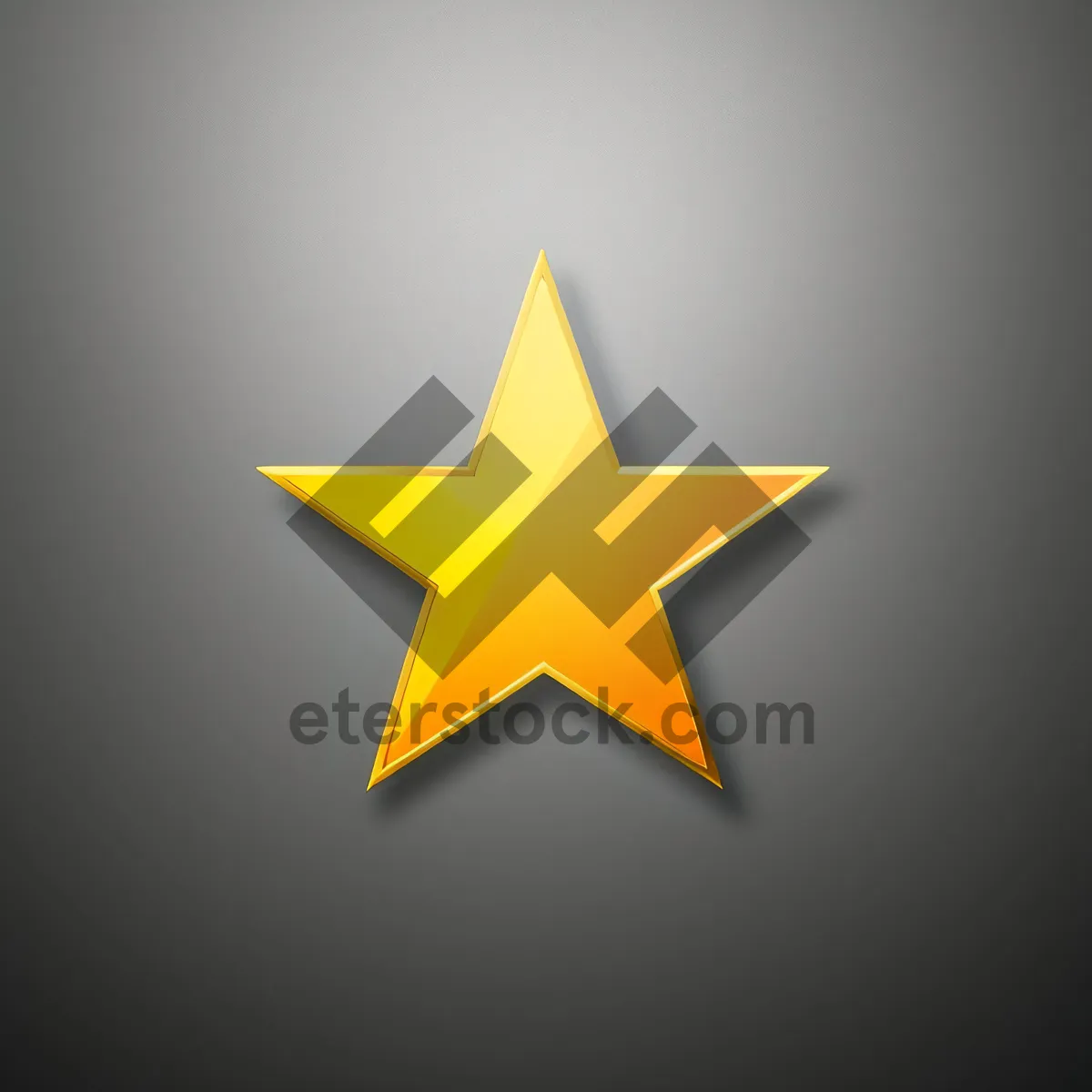 Picture of Five-Star Graphic Symbol: 3D Design Element