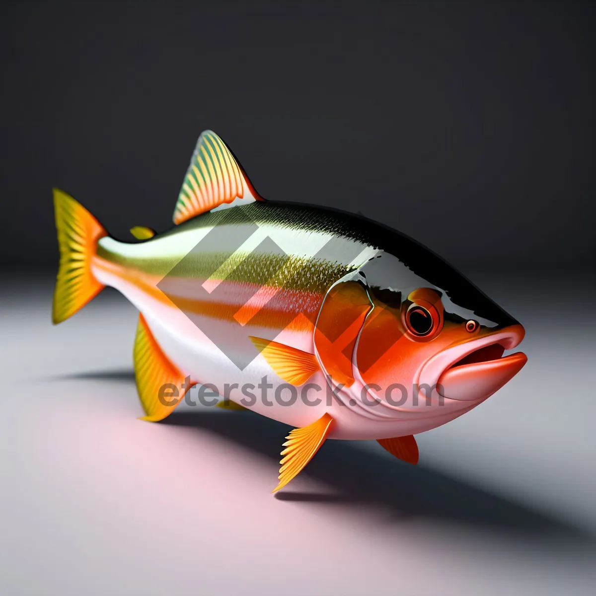 Picture of Golden Fish in Glass Bowl