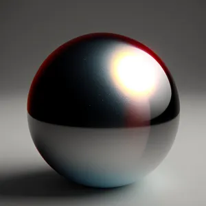 Egg-shaped Glass Sphere with Shiny 3D Reflection