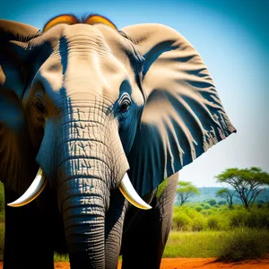 Majestic Tusker: Iconic Wildlife of African Safari