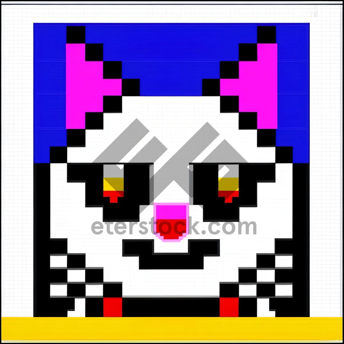 Picture of Colorful Pixel Excavation Design Pattern - A Vibrant Graphic Square