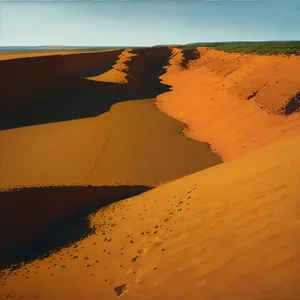 Scenic Desert Dunes at Sunset in Morocco