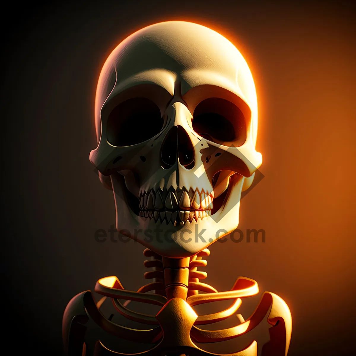 Picture of Sinister Pirate Skull: An Eerie Skeleton Encounter