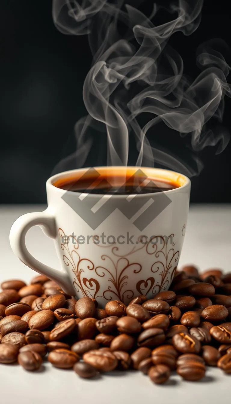 Picture of Delicious breakfast plate with hot coffee mug.