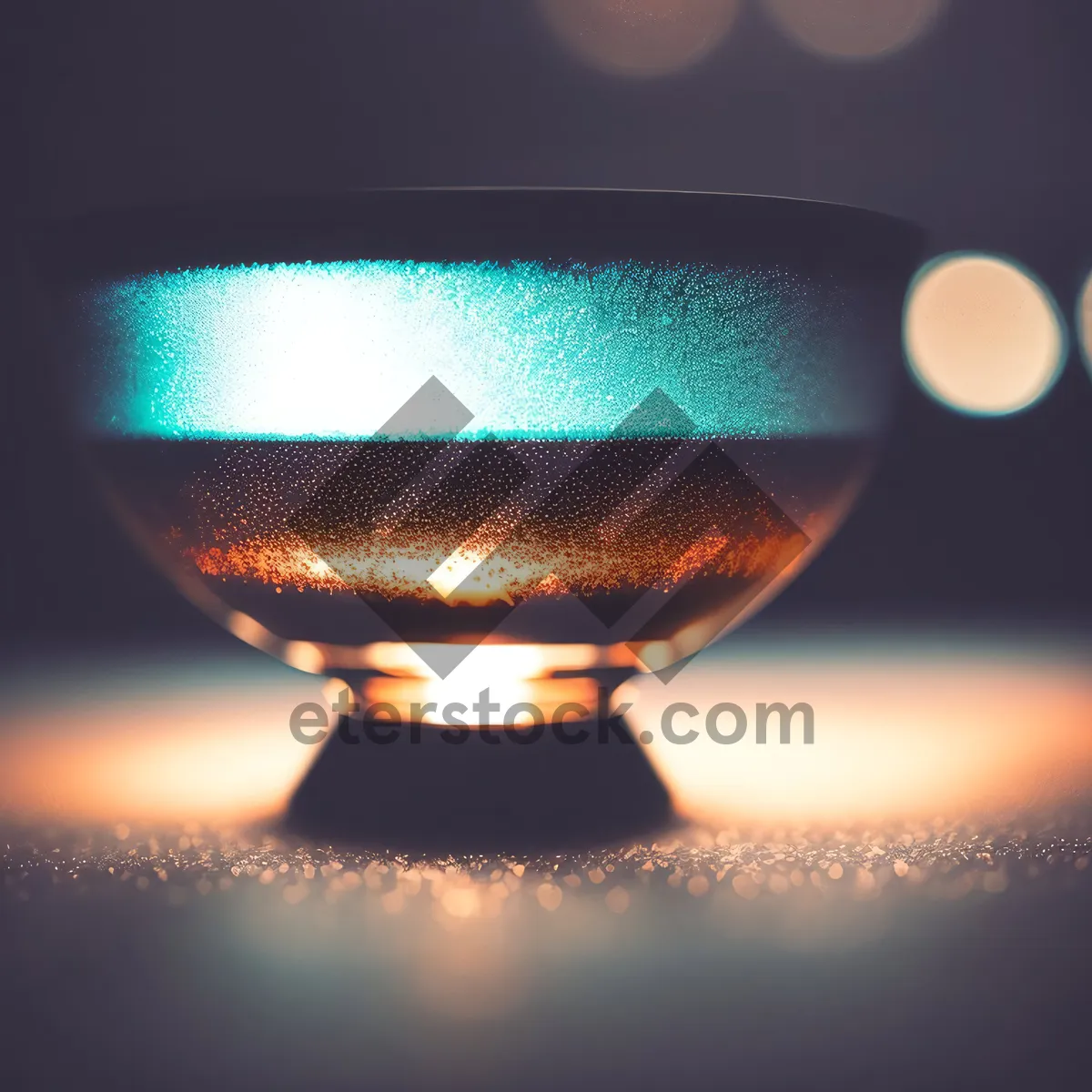 Picture of Reflective Red Wine Glass in Cup