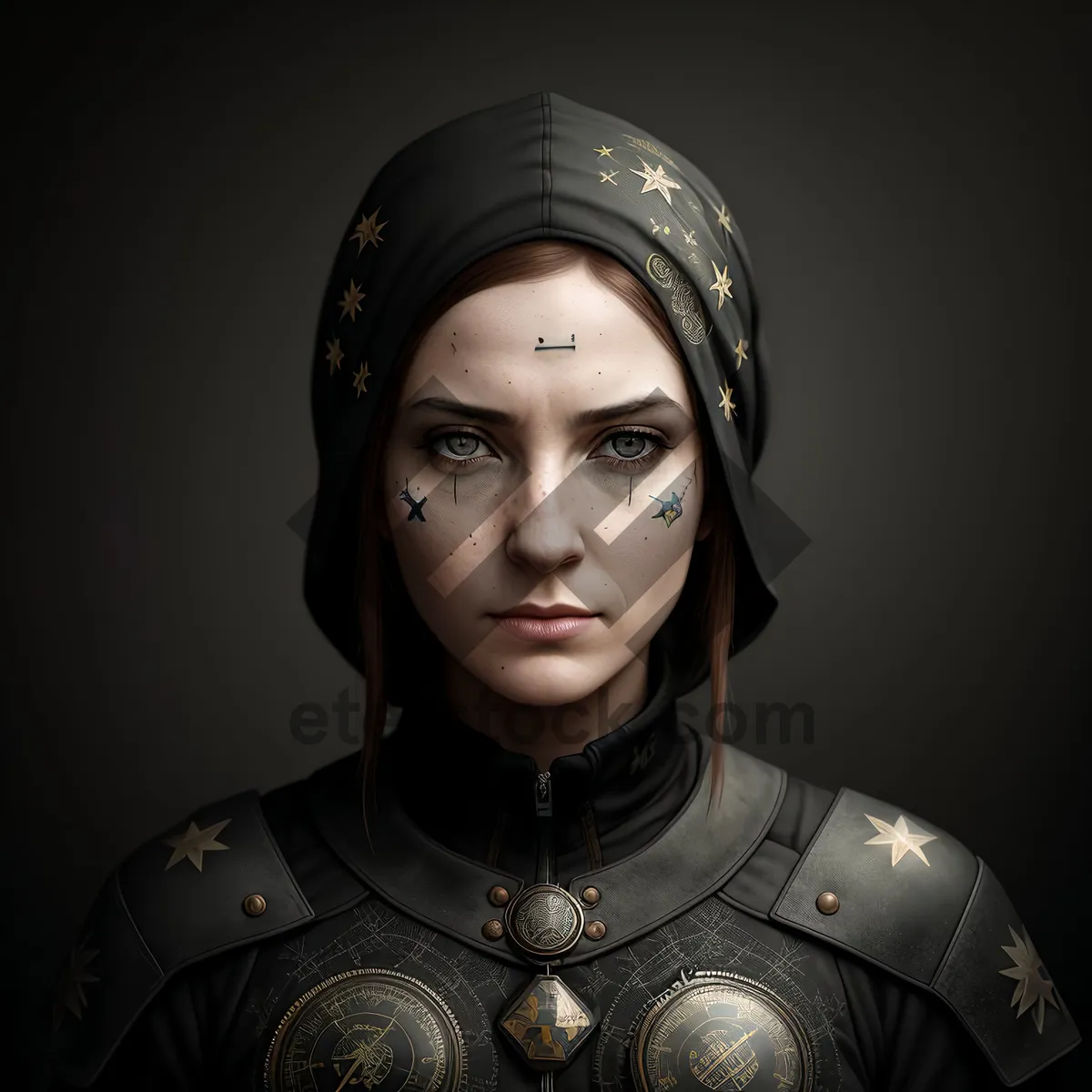 Picture of Black Armor-Fashion: Stylish Astronaut-Inspired Face Covering