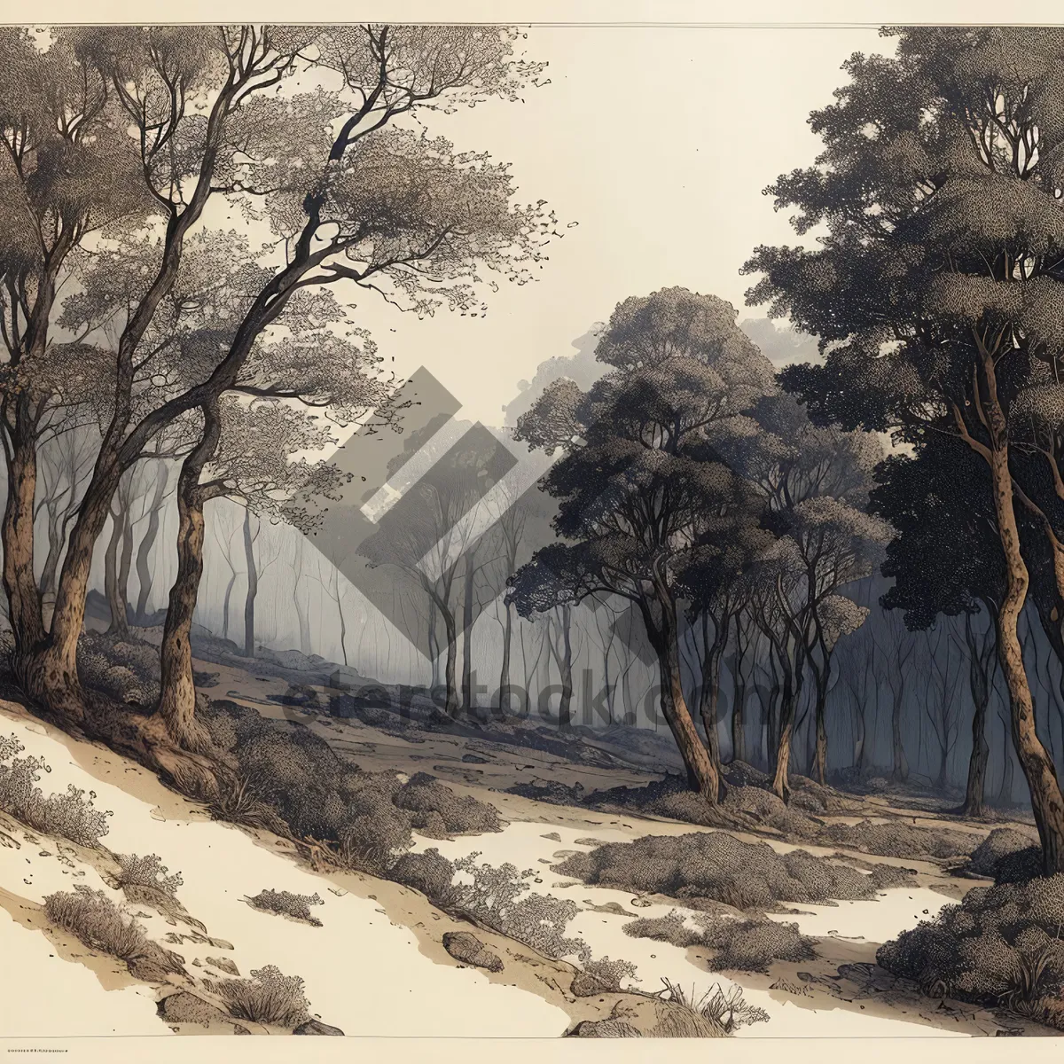 Picture of Winter Wonderland: Majestic snowy landscape with frost-covered trees