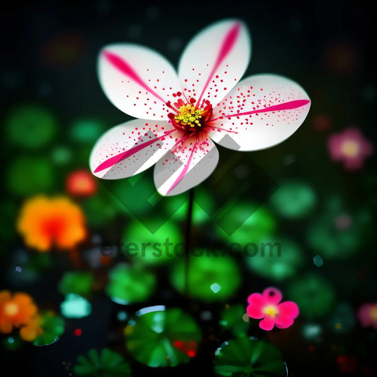 Picture of Pink Orchid Bloom in Spring Garden