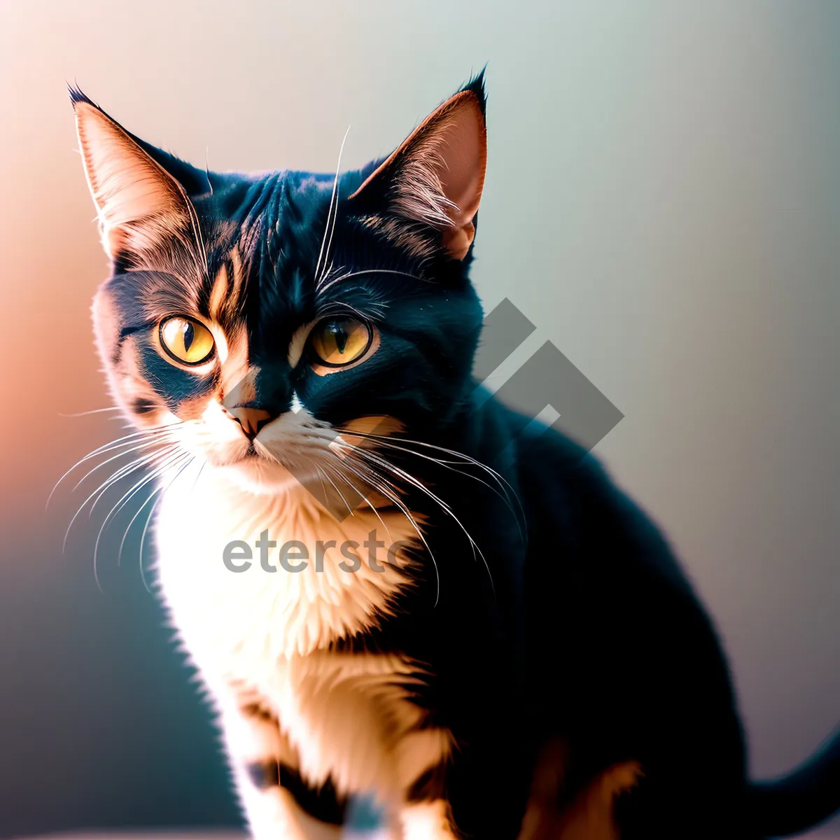 Picture of Curious Kitty with Adorable Whiskers