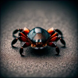 Black Ladybug Beetle Close-Up: Tick, Arachnid, Insect